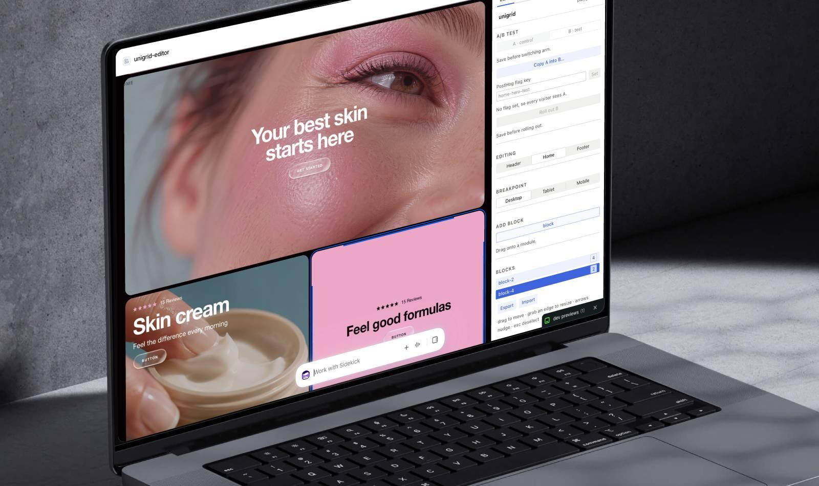 Grid-based Shopify Page Editor
